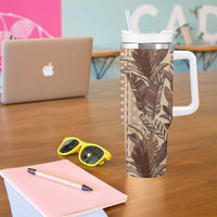 Women's Day Samoa Malu Tattoo Inspired Mix Teuila Tumbler With Handle Vintage Tapa LT7 - Polynesian Pride