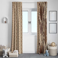 Women's Day Samoa Malu Tattoo Inspired Mix Teuila Window Curtain Vintage Tapa LT7 - Polynesian Pride