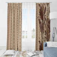 Women's Day Samoa Malu Tattoo Inspired Mix Teuila Window Curtain Vintage Tapa LT7 - Polynesian Pride