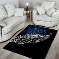 Maori Matariki Area Rug Landscape Styled Fern - Galaxy