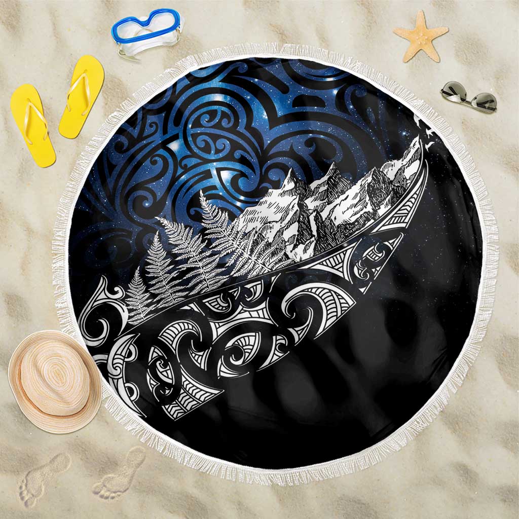 Maori Matariki Beach Blanket Landscape Styled Fern - Galaxy