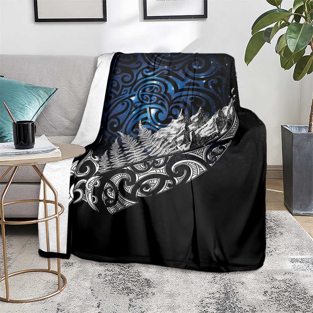 Maori Matariki Blanket Landscape Styled Fern - Galaxy