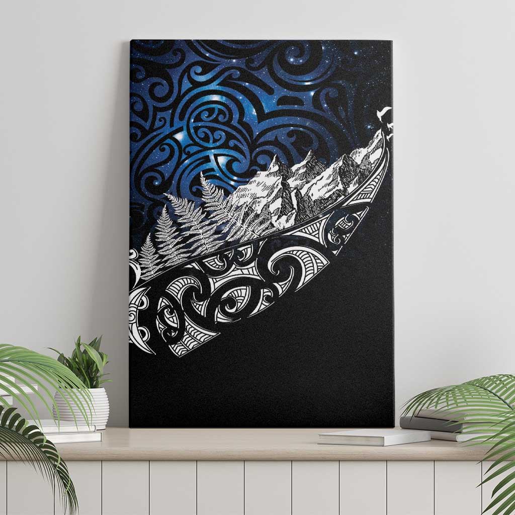 Maori Matariki Canvas Wall Art Landscape Styled Fern - Galaxy