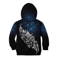 Maori Matariki Kid Hoodie Landscape Styled Fern - Galaxy