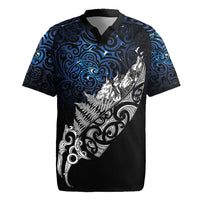 Maori Matariki Rugby Jersey Landscape Styled Fern - Galaxy