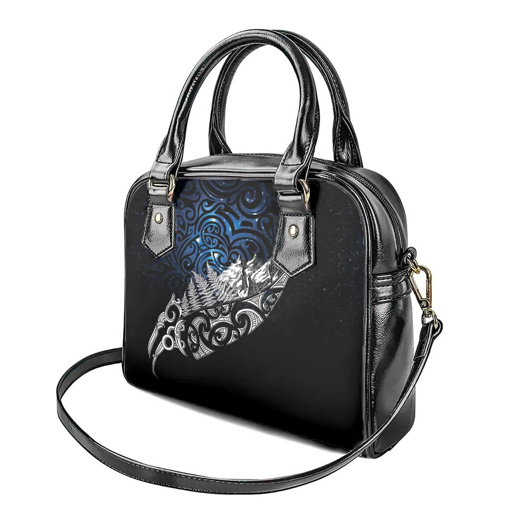 Maori Matariki Shoulder Handbag Landscape Styled Fern - Galaxy