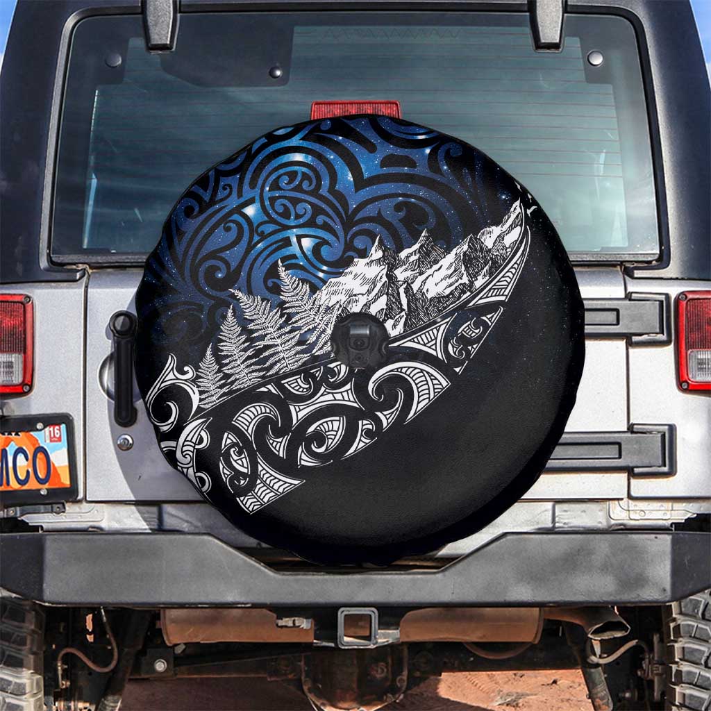 Maori Matariki Spare Tire Cover Landscape Styled Fern - Galaxy