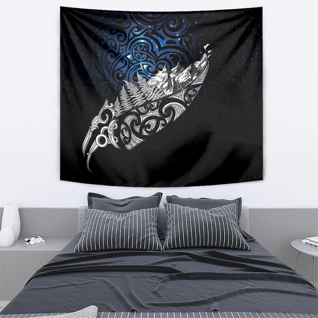 Maori Matariki Tapestry Landscape Styled Fern - Galaxy