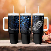 Maori Matariki Tumbler With Handle Landscape Styled Fern - Galaxy