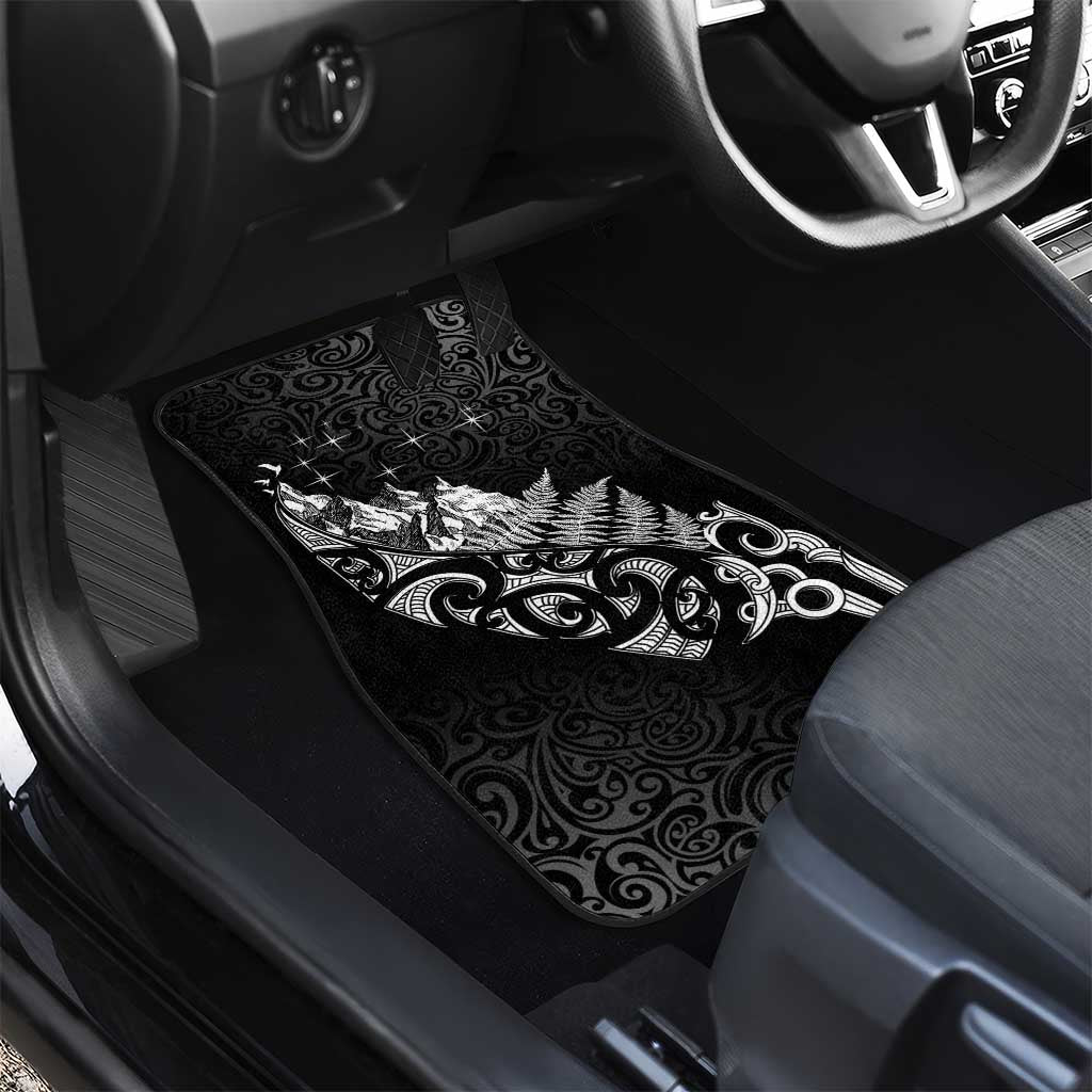 Maori Matariki Car Mats Landscape Styled Fern - Monochrome