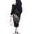 Maori Matariki Family Matching Off The Shoulder Long Sleeve Dress and Hawaiian Shirt Landscape Styled Fern - Monochrome