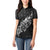 Maori Matariki Women Polo Shirt Landscape Styled Fern - Monochrome