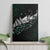 Maori Matariki Canvas Wall Art Landscape Styled Fern - Paua Shell