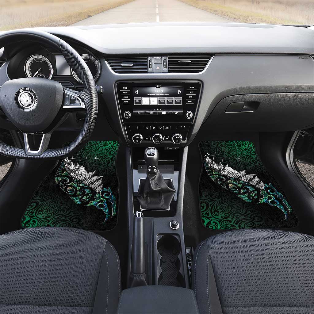 Maori Matariki Car Mats Landscape Styled Fern - Paua Shell