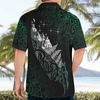 Maori Matariki Hawaiian Shirt Landscape Styled Fern - Paua Shell