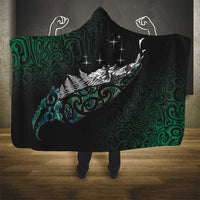 Maori Matariki Hooded Blanket Landscape Styled Fern - Paua Shell