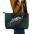 Maori Matariki Leather Tote Bag Landscape Styled Fern - Paua Shell