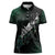 Maori Matariki Women Polo Shirt Landscape Styled Fern - Paua Shell