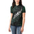 Maori Matariki Women Polo Shirt Landscape Styled Fern - Paua Shell