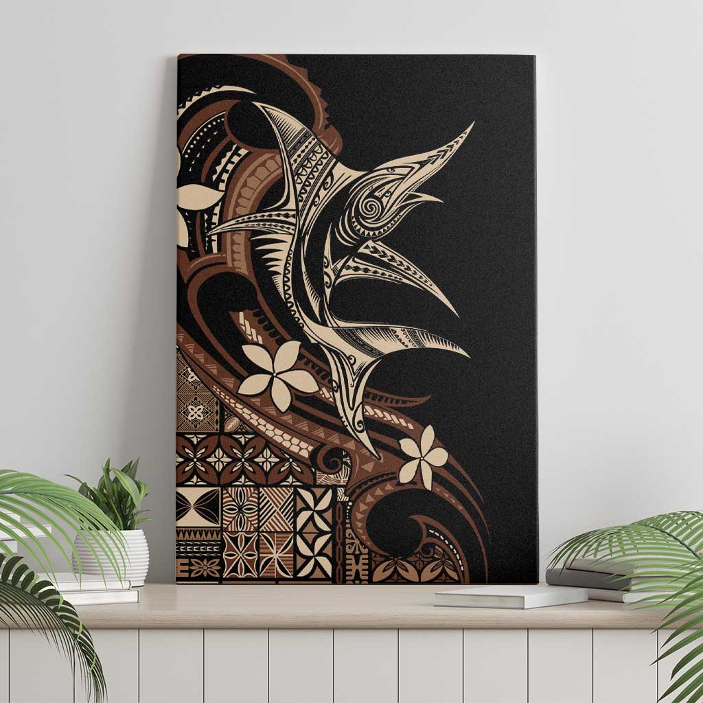 Samoa Manuia le Aso Tuto'atasi Canvas Wall Art Siapo Mamanu Mix Tatau Marlin LT7 - Polynesian Pride