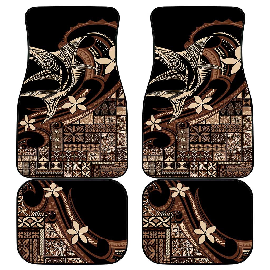 Samoa Manuia le Aso Tuto'atasi Car Mats Siapo Mamanu Mix Tatau Marlin LT7 - Polynesian Pride