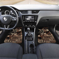 Samoa Manuia le Aso Tuto'atasi Car Mats Siapo Mamanu Mix Tatau Marlin LT7 Set 2pcs - Front Black - Polynesian Pride