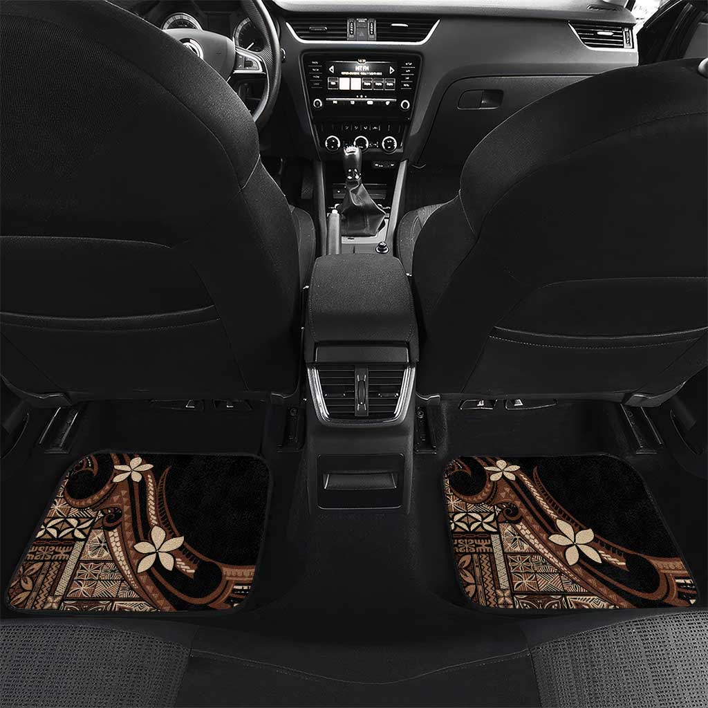 Samoa Manuia le Aso Tuto'atasi Car Mats Siapo Mamanu Mix Tatau Marlin LT7 Set 2pcs - Back Black - Polynesian Pride