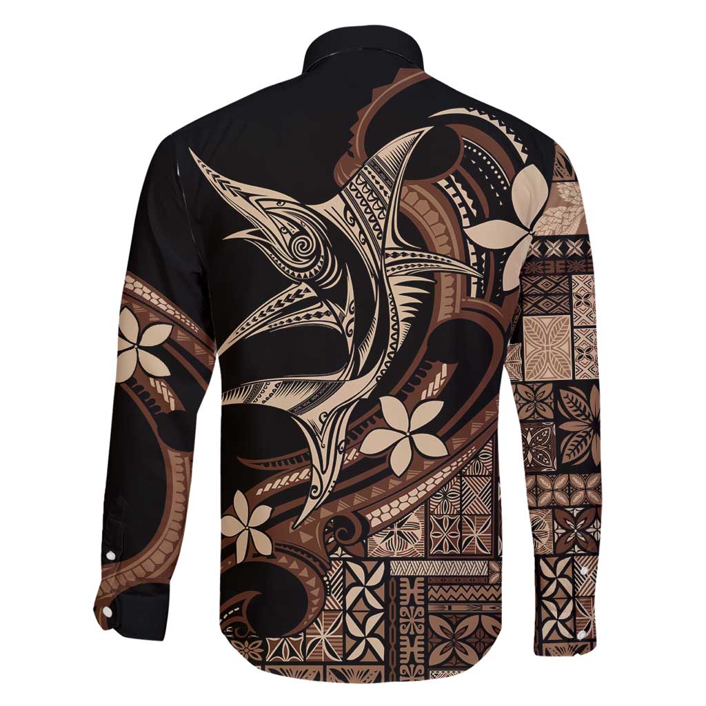 Samoa Manuia le Aso Tuto'atasi Family Matching Short Sleeve Bodycon Dress and Hawaiian Shirt Siapo Mamanu Mix Tatau Marlin