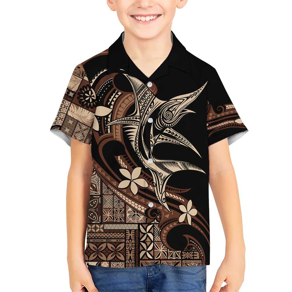 Samoa Manuia le Aso Tuto'atasi Hawaiian Shirt Siapo Mamanu Mix Tatau Marlin