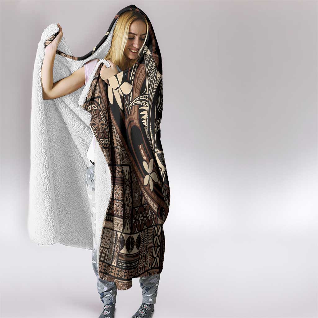Samoa Manuia le Aso Tuto'atasi Hooded Blanket Siapo Mamanu Mix Tatau Marlin LT7 - Polynesian Pride