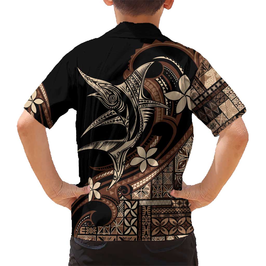 Samoa Manuia le Aso Tuto'atasi Kid Hawaiian Shirt Siapo Mamanu Mix Tatau Marlin LT7 - Polynesian Pride