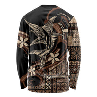 Samoa Manuia le Aso Tuto'atasi Long Sleeve Shirt Siapo Mamanu Mix Tatau Marlin LT7 - Polynesian Pride