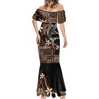 Samoa Manuia le Aso Tuto'atasi Mermaid Dress Siapo Mamanu Mix Tatau Marlin