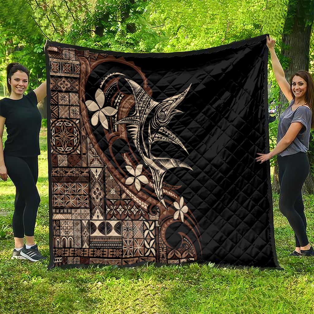 Samoa Manuia le Aso Tuto'atasi Quilt Siapo Mamanu Mix Tatau Marlin