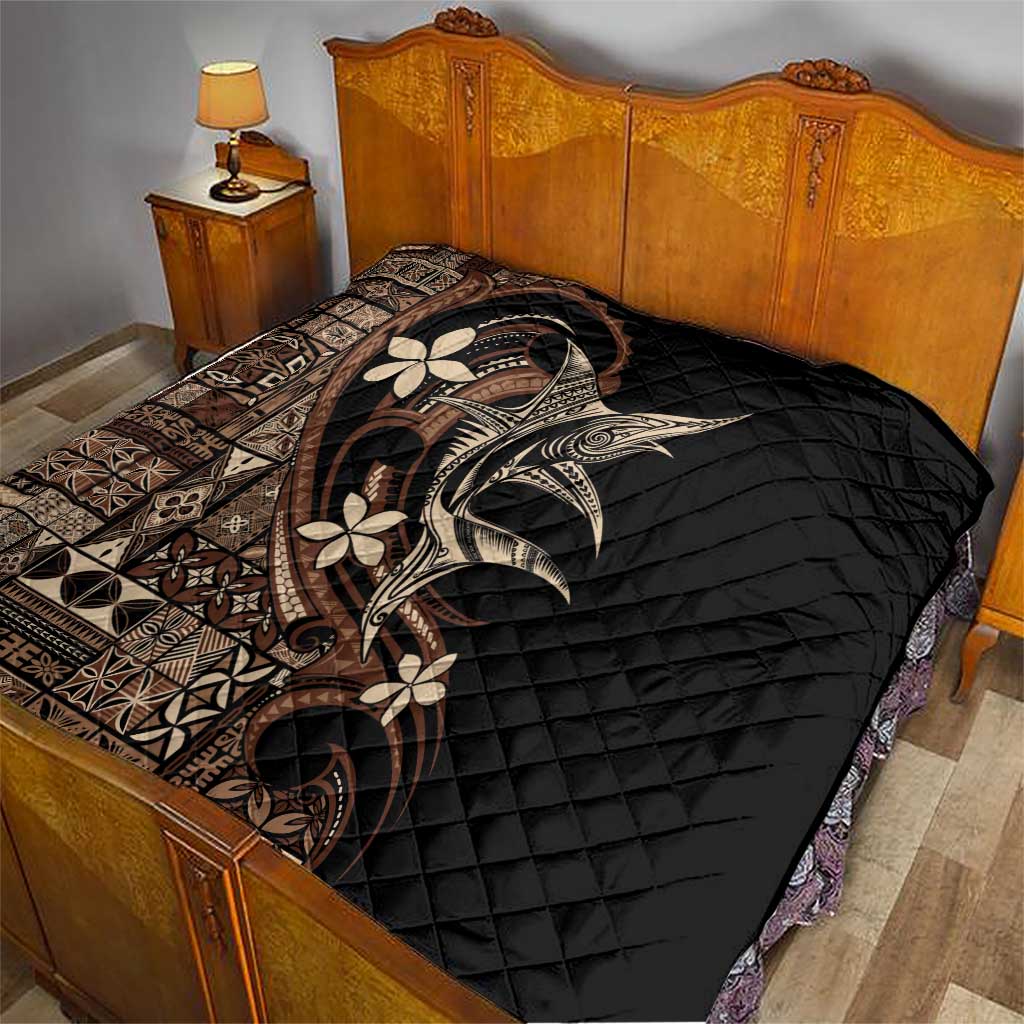 Samoa Manuia le Aso Tuto'atasi Quilt Siapo Mamanu Mix Tatau Marlin