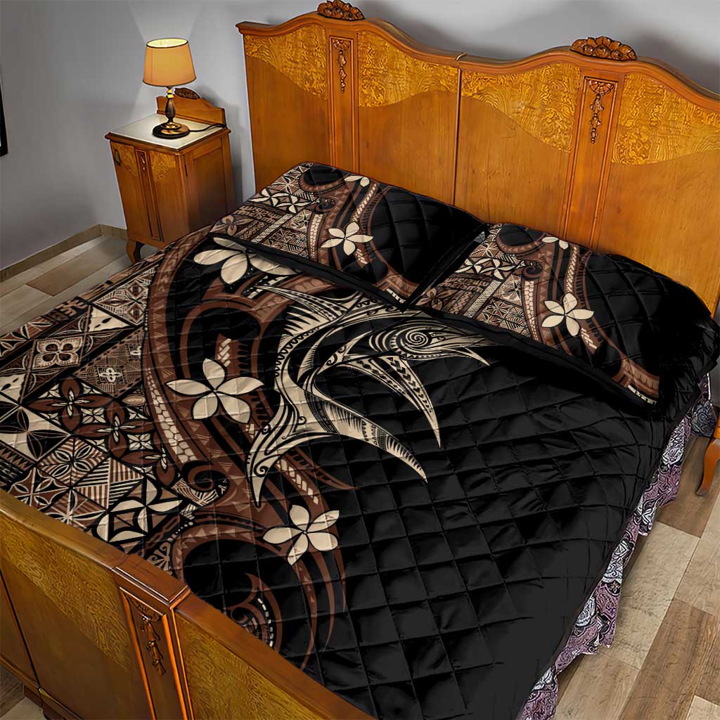 Samoa Manuia le Aso Tuto'atasi Quilt Bed Set Siapo Mamanu Mix Tatau Marlin LT7 - Polynesian Pride