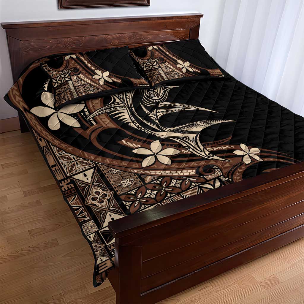 Samoa Manuia le Aso Tuto'atasi Quilt Bed Set Siapo Mamanu Mix Tatau Marlin LT7 - Polynesian Pride