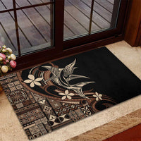Samoa Manuia le Aso Tuto'atasi Rubber Doormat Siapo Mamanu Mix Tatau Marlin LT7 - Polynesian Pride
