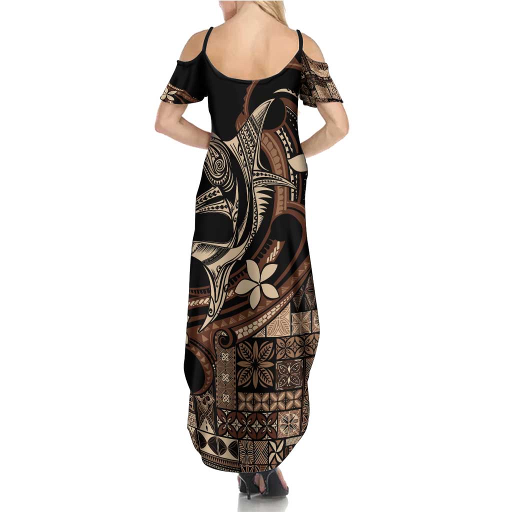 Samoa Manuia le Aso Tuto'atasi Summer Maxi Dress Siapo Mamanu Mix Tatau Marlin