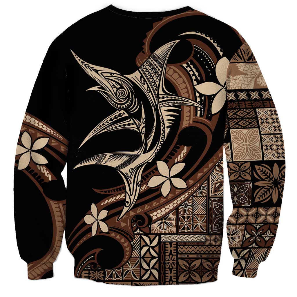 Samoa Manuia le Aso Tuto'atasi Sweatshirt Siapo Mamanu Mix Tatau Marlin LT7 - Polynesian Pride