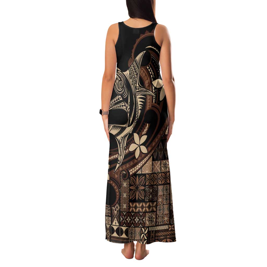 Samoa Manuia le Aso Tuto'atasi Tank Maxi Dress Siapo Mamanu Mix Tatau Marlin