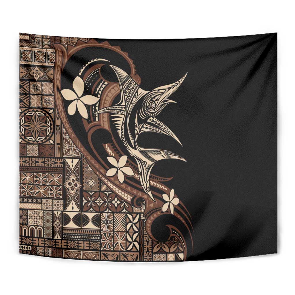 Samoa Manuia le Aso Tuto'atasi Tapestry Siapo Mamanu Mix Tatau Marlin