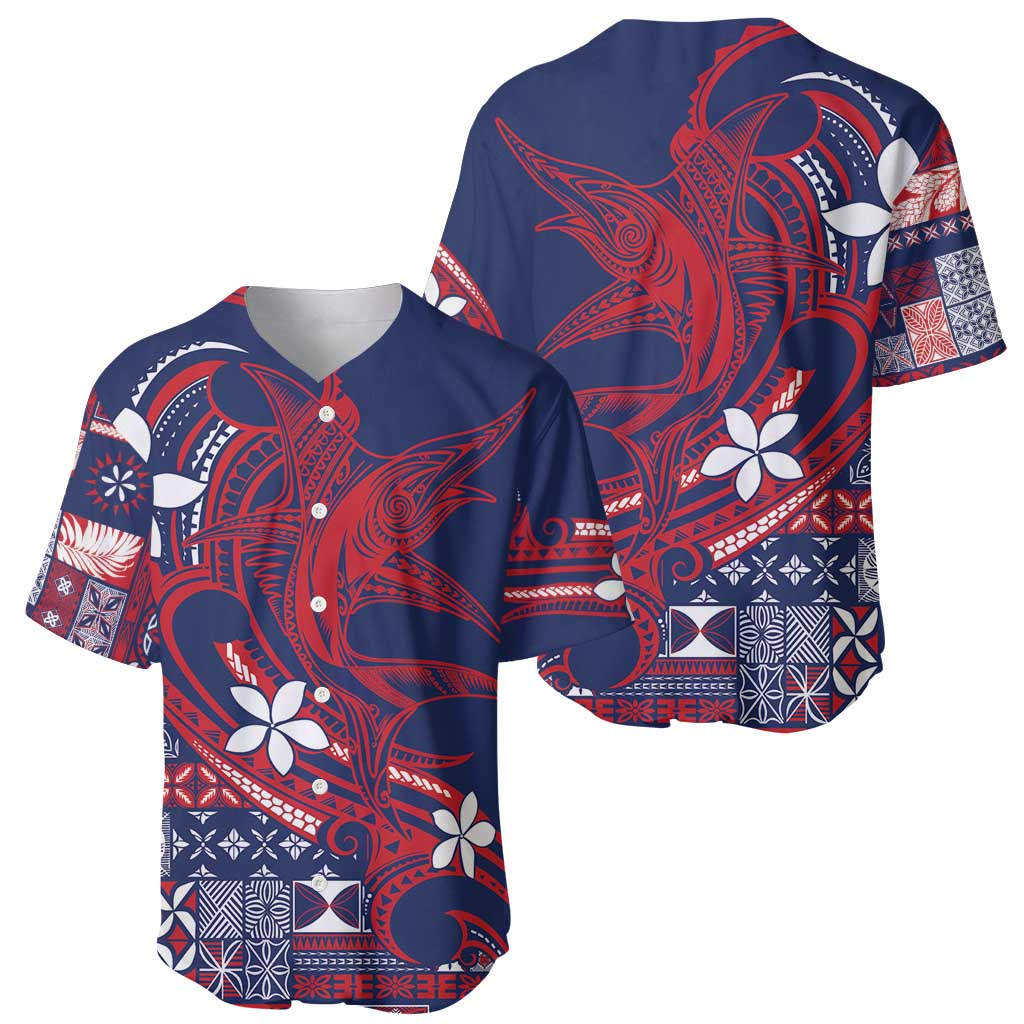 Samoa Manuia le Aso Tuto'atasi Baseball Jersey Siapo Mamanu Mix Tatau Marlin - Flag Color