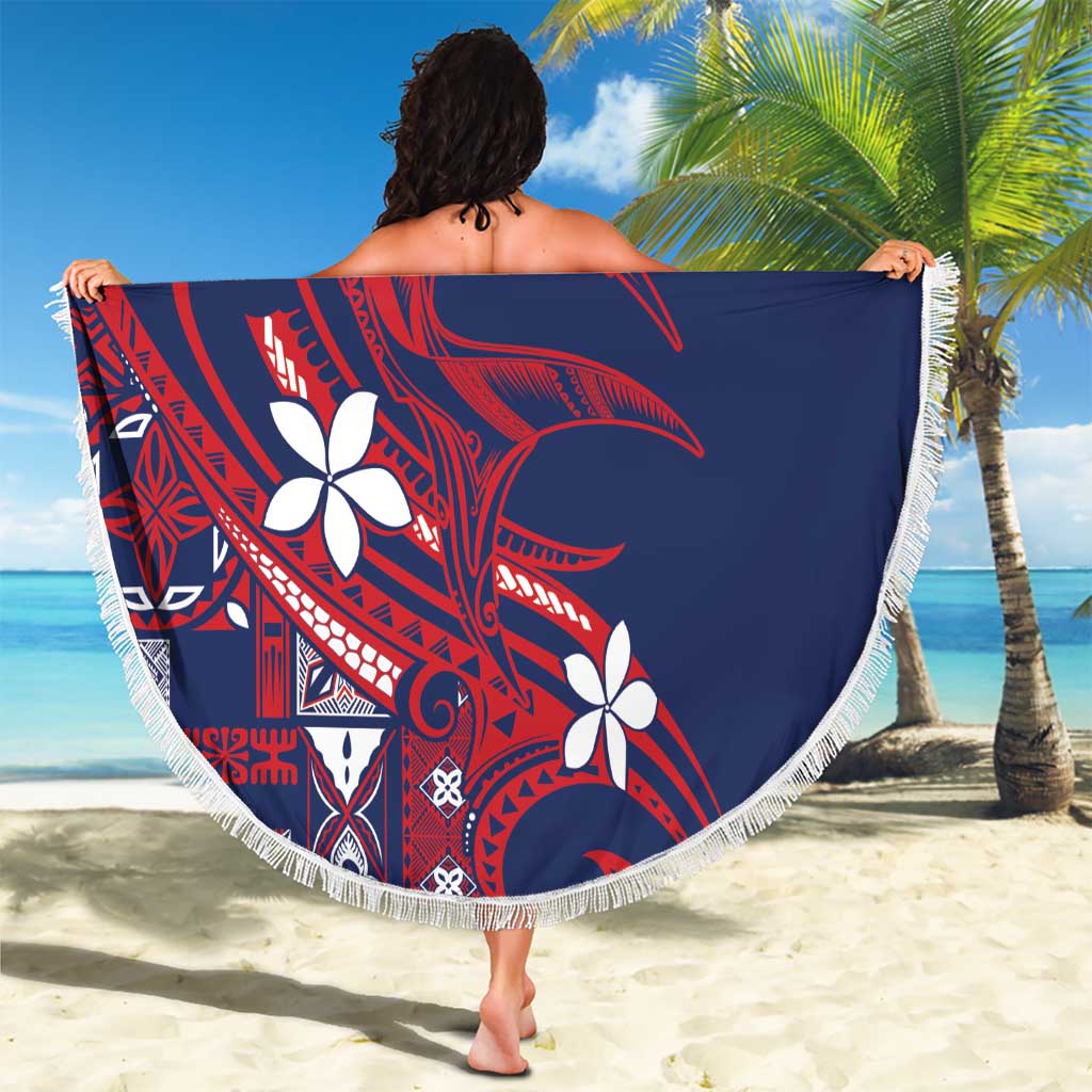 Samoa Manuia le Aso Tuto'atasi Beach Blanket Siapo Mamanu Mix Tatau Marlin - Flag Color LT7 - Polynesian Pride