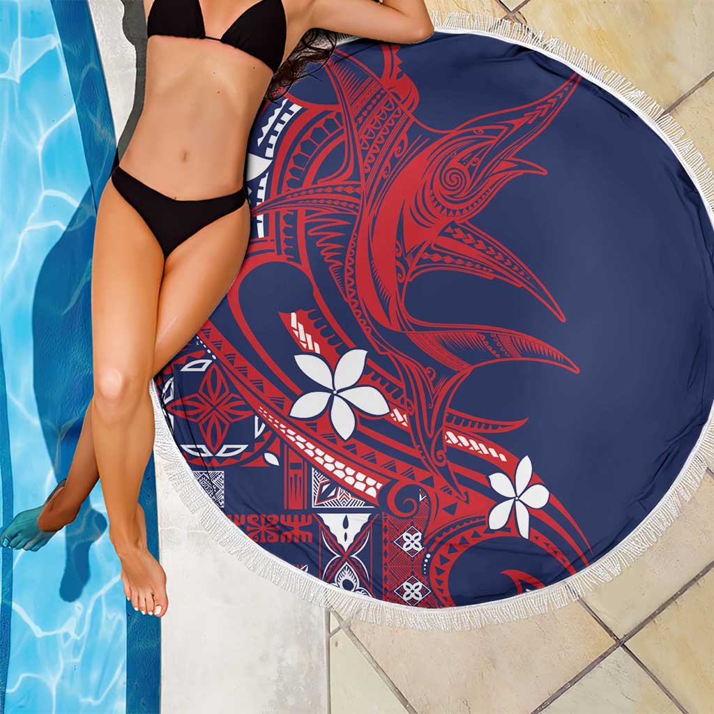 Samoa Manuia le Aso Tuto'atasi Beach Blanket Siapo Mamanu Mix Tatau Marlin - Flag Color LT7 - Polynesian Pride