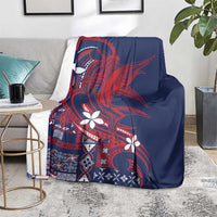 Samoa Manuia le Aso Tuto'atasi Blanket Siapo Mamanu Mix Tatau Marlin - Flag Color LT7 - Polynesian Pride