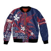 Samoa Manuia le Aso Tuto'atasi Bomber Jacket Siapo Mamanu Mix Tatau Marlin - Flag Color