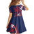 Samoa Manuia le Aso Tuto'atasi Family Matching Off The Shoulder Long Sleeve Dress and Hawaiian Shirt Siapo Mamanu Mix Tatau Marlin - Flag Color