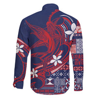 Samoa Manuia le Aso Tuto'atasi Family Matching Puletasi and Hawaiian Shirt Siapo Mamanu Mix Tatau Marlin - Flag Color