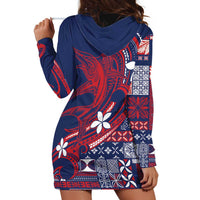 Samoa Manuia le Aso Tuto'atasi Hoodie Dress Siapo Mamanu Mix Tatau Marlin - Flag Color